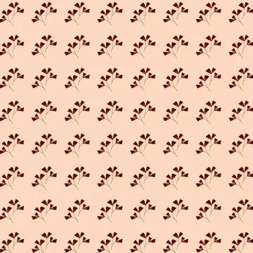 Flat flower seamless pattern with wild flowers on pink background. Floral t.. Stock Illustration