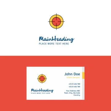 Flat Focus  Logo and Visiting Card Template. Busienss Concept Logo Design Stock Illustration