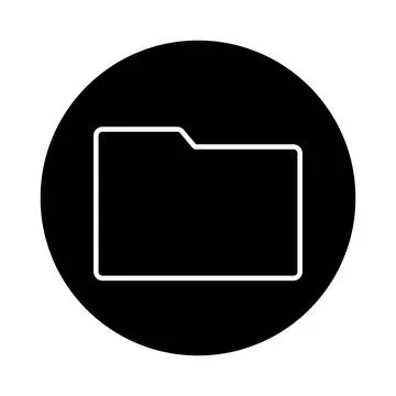 Flat folder icon flat bubble design. Illustrazione stock