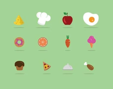 Flat food icon Stock Illustration