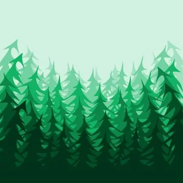 Flat forest background Stock Illustration