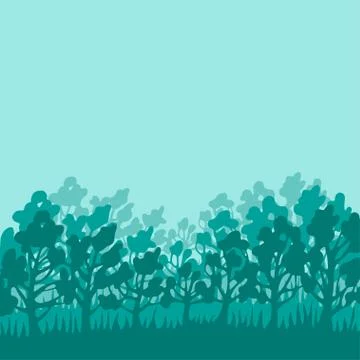 Flat forest background Stock Illustration
