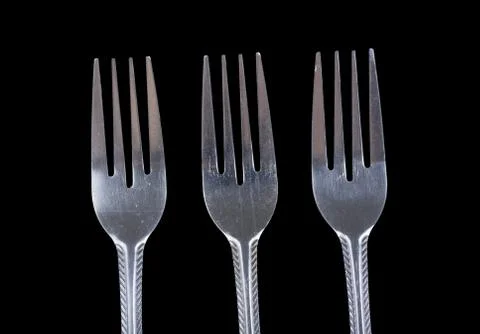 Flat forks. Stock Photos