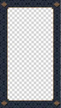 Flat frame is showing star motif, gold corner medallions, teal panel on Stock Illustration