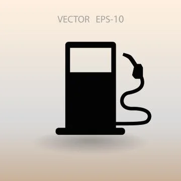 Flat fuel icon. Vector Illustrazione stock