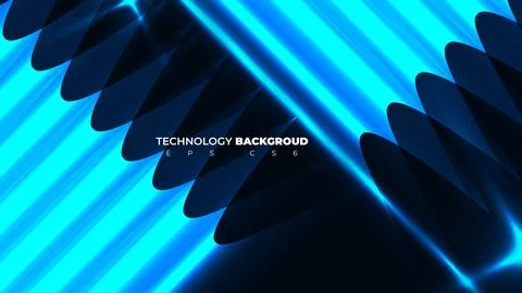 Flat futuristic blue technological banner with light effect background design 스톡 일러스트