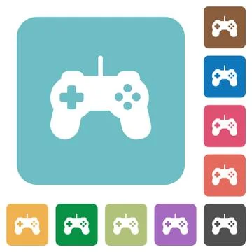 Flat game controller icons Ilustración de archivo
