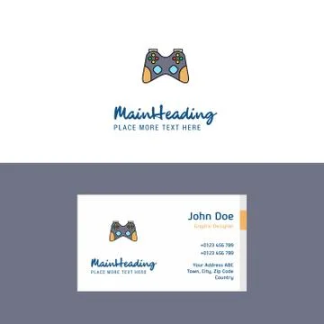 Flat Game controller Logo and Visiting Card Template. Busienss Concept Logo D イラスト素材