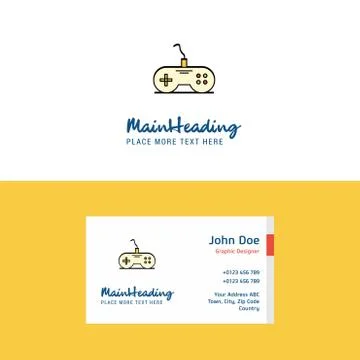 Flat Game controller  Logo and Visiting Card Template. Busienss Concept Logo  스톡 일러스트