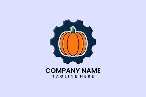 Flat gear mechanical engineering logo template イラスト素材