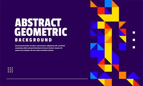 Flat geometric background design template concept Stock Illustration