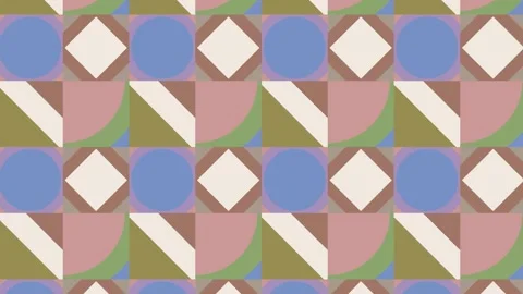 Flat Geometric Background. Seamless Abstract Animation Loop. Looped motion Video stock 311773183