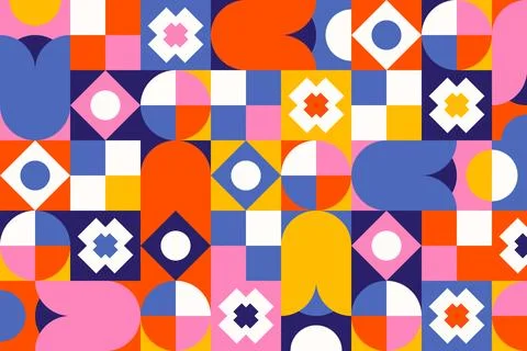 Flat geometric pattern background Stockillustratie