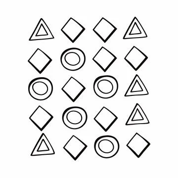 Flat Geometric Pattern In Pastel Tones (1) vector illustration design 98 Illustrazione stock