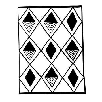 Flat Geometric Pattern In Pastel Tones (2) vector illustration design 99 Stock Illustration