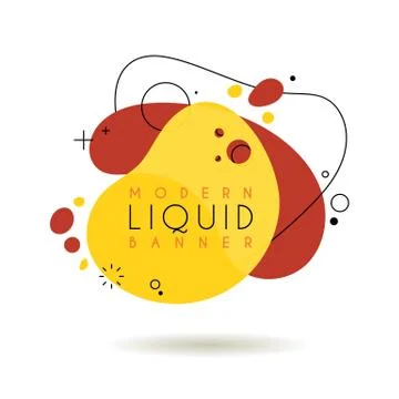 Flat geometric shape with outline in memphis design style. Vivid transparent  Stock Illustration