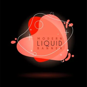 Flat geometric shape with outline in memphis design style. Vivid transparent  Stock Illustration