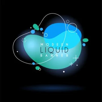 Flat geometric shape with outline in memphis design style. Vivid transparent  Stock Illustration