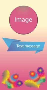 Flat Geometric Shape for poster, wedding invitation card Illustrazione stock