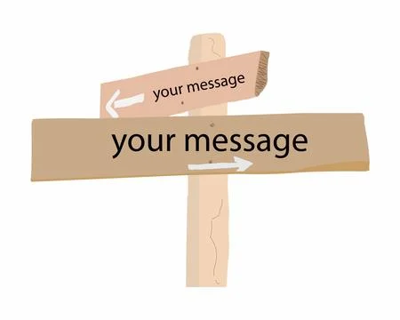 Flat Geometric Shape,Blank signs vector for information of road direction Stock Illustration