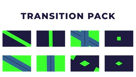 Flat Geometric Transition Motion Graphics Pack Stock Footage 336354228