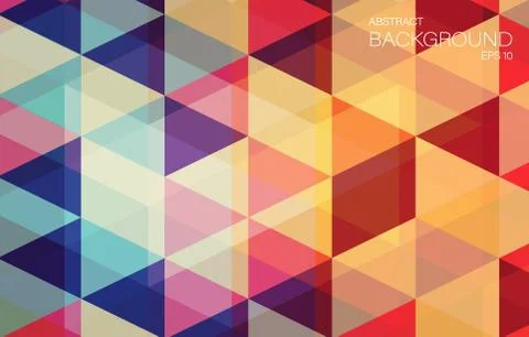 Flat Geometric triangle wallpaper for you design Stock Illustration