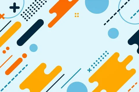 Flat Geometric Vector Background Design Stock Illustration