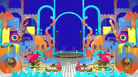 Flat Geometry Colorful Illustrazione stock