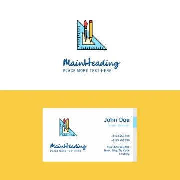 Flat Geometry scale Logo and Visiting Card Template. Busienss Concept Logo De Stock Illustration