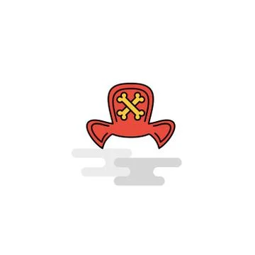 Flat Ghost cap  Icon. Vector Stock Illustration