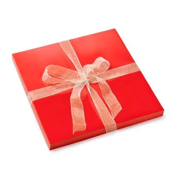 Flat gift box Stock Photos