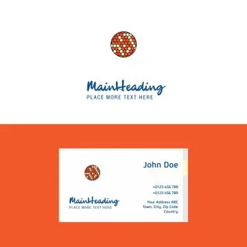 Flat Golfball  Logo and Visiting Card Template. Busienss Concept Logo Design Stock Illustration