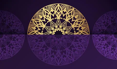 Flat gradient colorful mandala background design vector template Stockillustratie