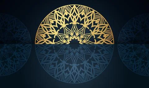 Flat gradient colorful mandala with gradient green color background design Stock Illustration