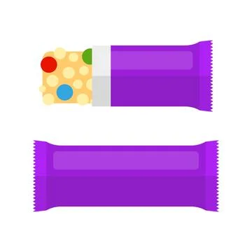 Flat granola bar. Stock-Illustration