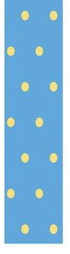 A flat graphic illustration featuring polka dot pattern with yellow circles,  Stock-Illustration