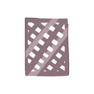 Flat gray road drain grill grid illustration Stock Illustration