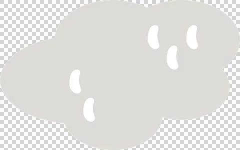 Flat gray stylized cloud is hovering in vector art, showing white curves on Stock Illustration
