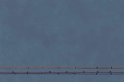 Flat grayscale background with cabless. Minimal front wall view. 3D illustration Stockillustratie