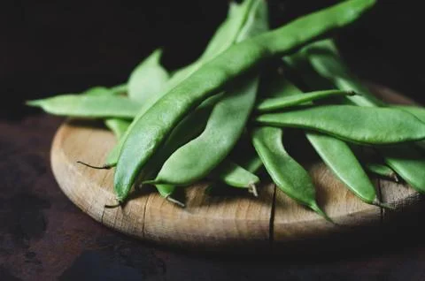 Flat Green Beans Stock Photos