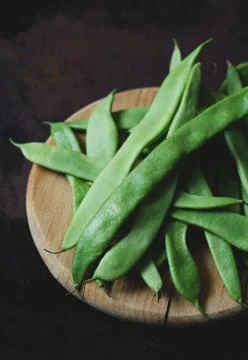 Flat Green Beans Stock Photos