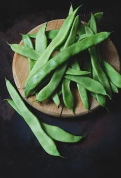 Flat Green Beans Stock Photos