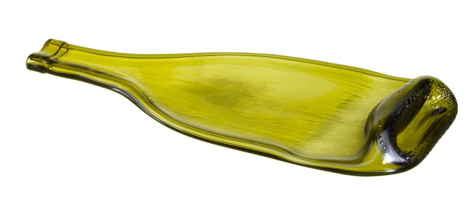 Flat green bottle Stock Photos