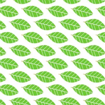 Flat green leave pattern background vector.Nature pattern vector Stock Illustration