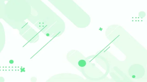 Flat Green Shapes With Geometric Elements Stock Footage 220420524