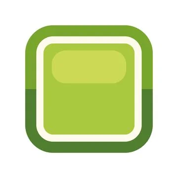 Flat green square app icon design element Stock Illustration