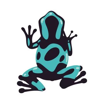 Flat green toad Stock Illustration