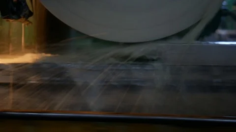 Flat grinding. turning machine making grinding Stock Footage 80155303