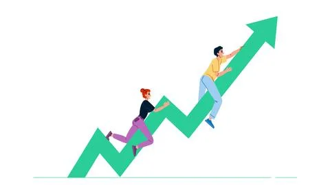 Flat growth hacking vector Stock-Illustration