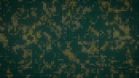 Flat halftone wavy, flowing background. Modern 3d rendering loop animation HD Stock Footage 197109033